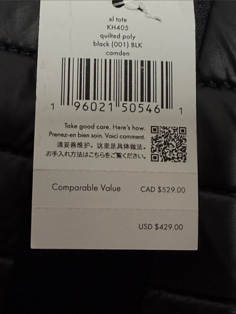 Kate Spade Large Puffer Bag